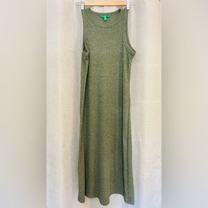 Dip Midi Green Dress
